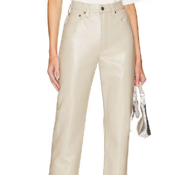 NWT AGOLDE '90s Pinch Waist Leather Pants